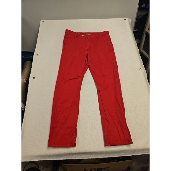 Men's Dockers Alpha Khaki Slim Tapered Pants Autumn Red - 33Wx30L EUC - Picture 1 of 7